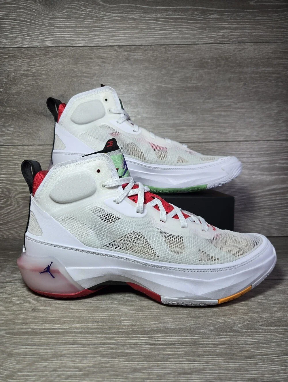 Air Jordan XXXVII 37 Hare Mens Size 11 White / True Red-Light Silver DD6958 160